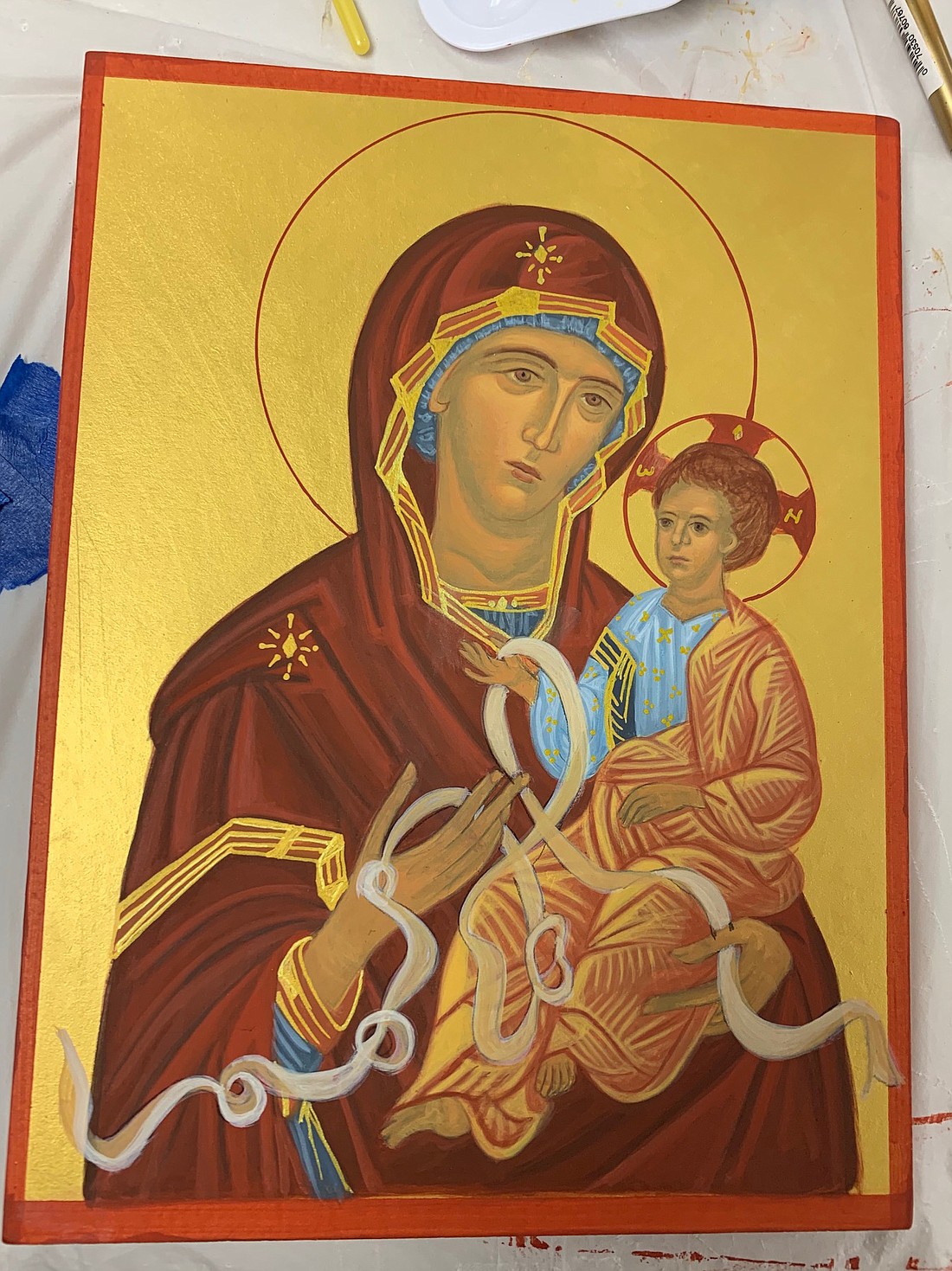 Participants at the Icon Retreat at St. Pius X Church in Loudonville will get to create their very own icon of Our Lady, Undoer of Knots. (Evangelist file photo)