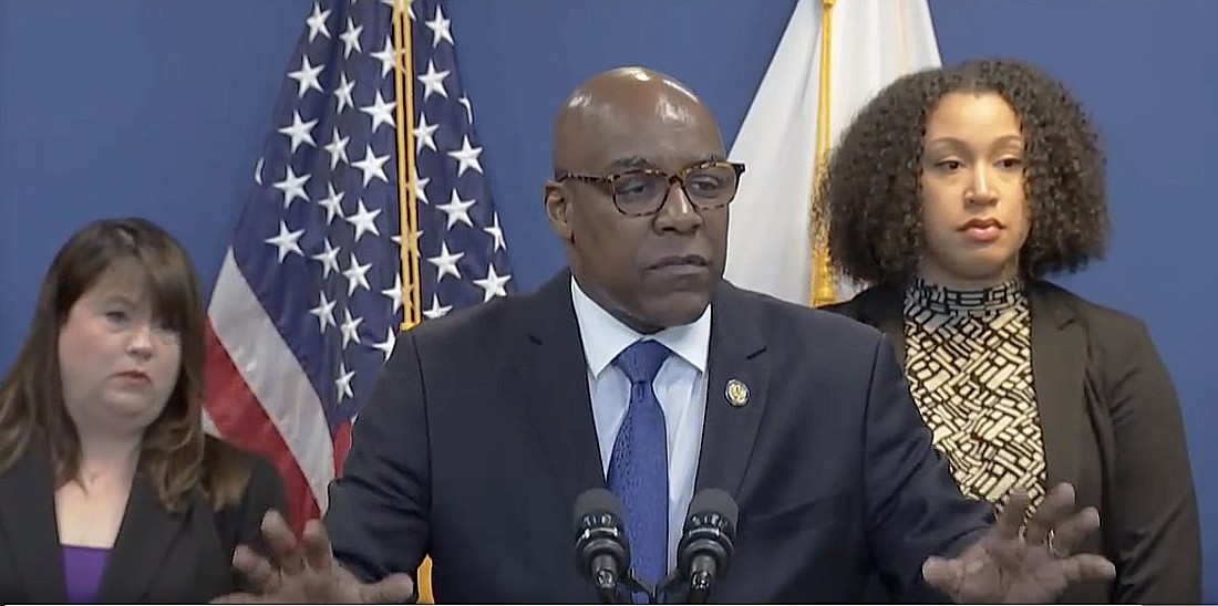 Illinois Attorney General Kwame Raoul speaks as he releases a May 23, 2023 report revealing decades of abuse by Catholic clergy against almost 2,000 children. (OSV News screenshot/Twitter).