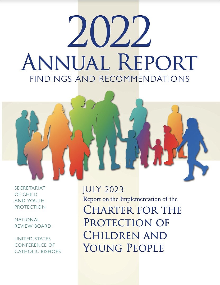 This is the cover of the U.S. Conference of Catholic Bishops' Secretariat of Child and Youth Protection's 2022 annual report on the "Findings and Recommendations on the Implementation of the 'Charter for the Protection of Children and Young People'" released July 14, 2023. (OSV News photo/courtesy USCCB)