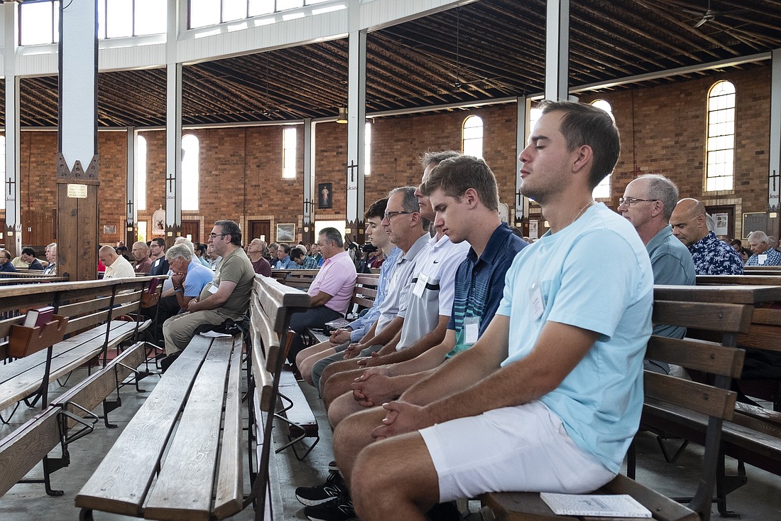 The Step Up Men’s Conference at The Shrine of Our Lady of Martyrs in Auriesville on August 12, 2023.