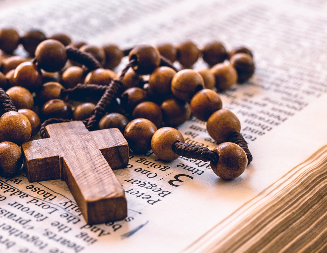 Cross with bible