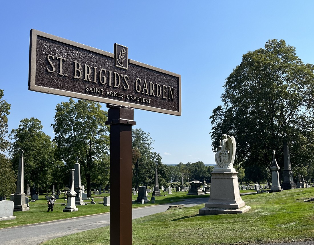 St. Agnes Cemetery offers burial space in memory of St. Brigid’s Church. The new burial lots will be unveiled at the cemetery's Fall Open House on Saturday, Sept. 30. (Emily Benson photo)
