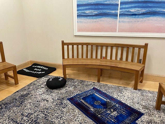 The meditation room at Albany International Airport is used regularly by anxious travelers. (Photo provided)