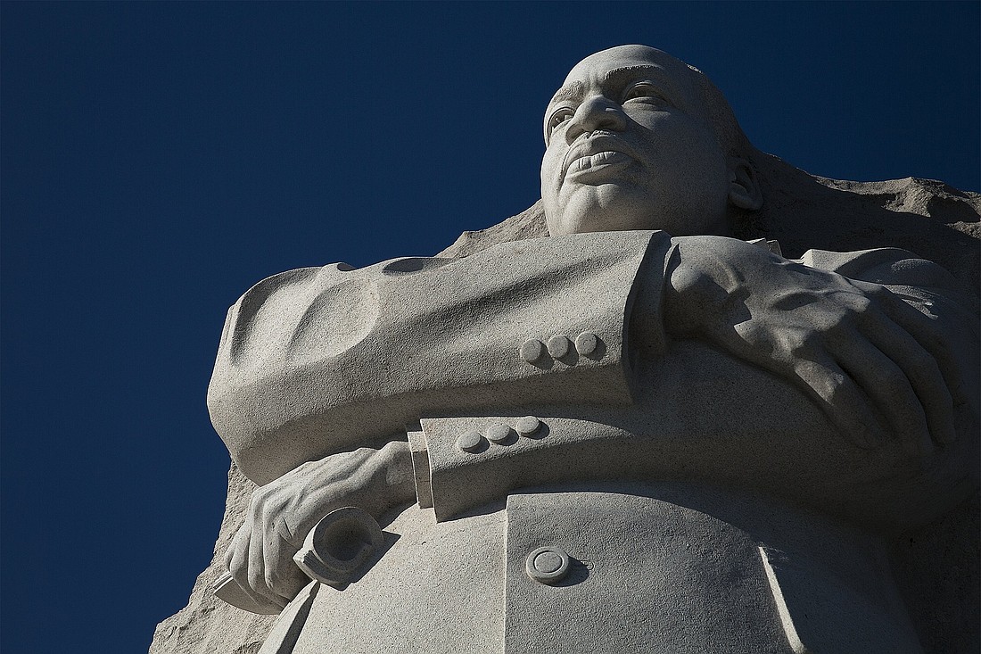 The Martin Luther King Jr. Memorial is pictured in Washington Aug. 29, 2023. As Rev. King taught, "we must confront the evils of racism and prejudice with the love of Christ," Archbishop Timothy P. Broglio of the U.S. Archdiocese for the Military Services, who is president of the U.S. Conference of Catholic Bishops, said in a Jan. 10, 2024, statement ahead of Martin Luther King Jr. Day Jan. 15. (OSV News photo/Tyler Orsburn, CNS)