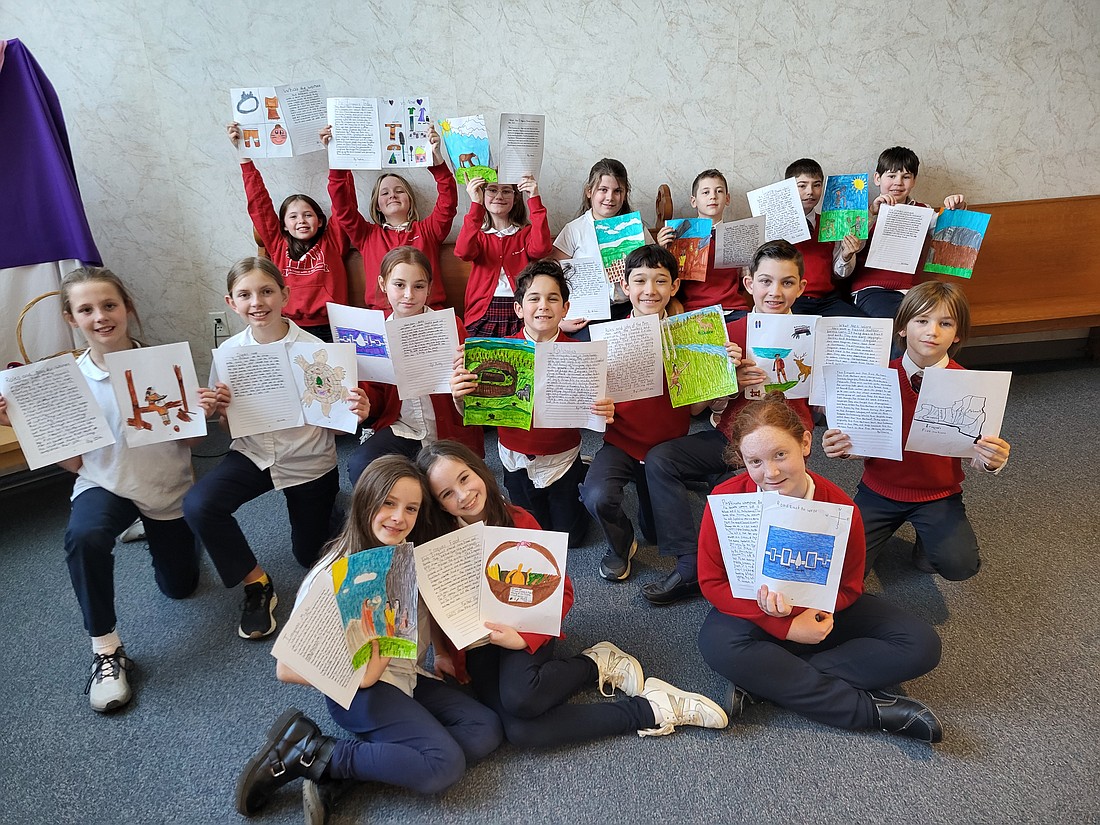 St. Mary’s School fourth-graders become published authors. (Provided photo)