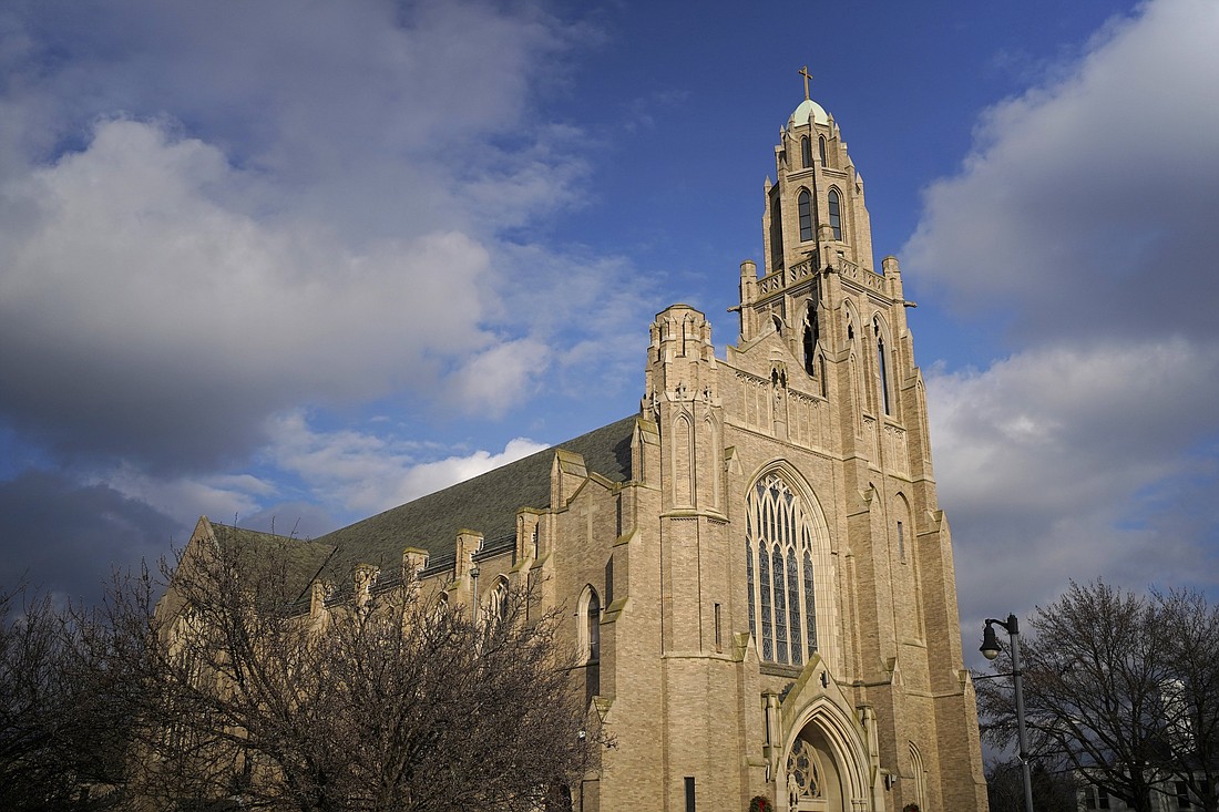St. Agnes Cathedral in Rockville Centre, N.Y., is seen Jan. 1, 2024. A judge may decide to dismiss the bankruptcy case of the Diocese of Rockville Centre, which would be a national first. (OSV News photo/Gregory A. Shemitz)