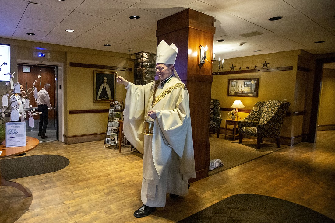 The Teresian House celebrated its 50th anniversary with a Rededication Mass and Blessing celebrated by Bishop Edward B. Scharfenberger on May 21. (Patrick Dodson photos)