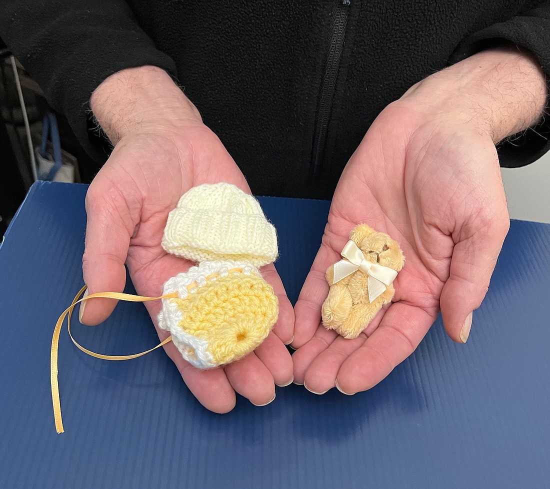 The Holy Sews Chapter at St. Mary's Parish in Oneonta helps grieving families who have lost a child to miscarriage or stillbirth with their layettes designed specifically for premature babies. (Photo provided)