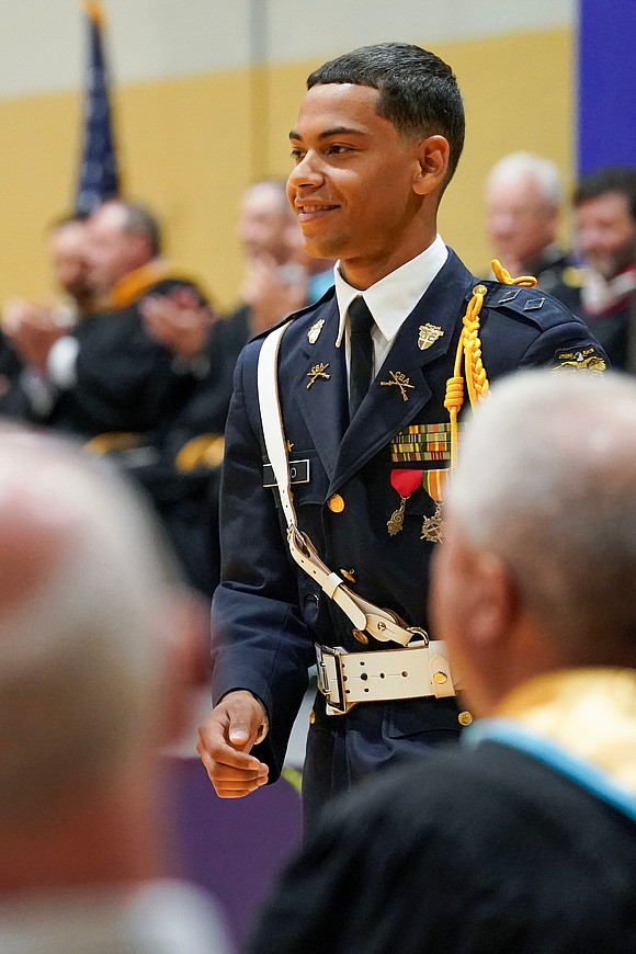 Graduate Hubert Huho delivers the salutatory address during commencement exercises on Friday, May 31, 2024, at Christian Brothers Academy in Colonie, N.Y.  Cindy Schultz for The Evangelist