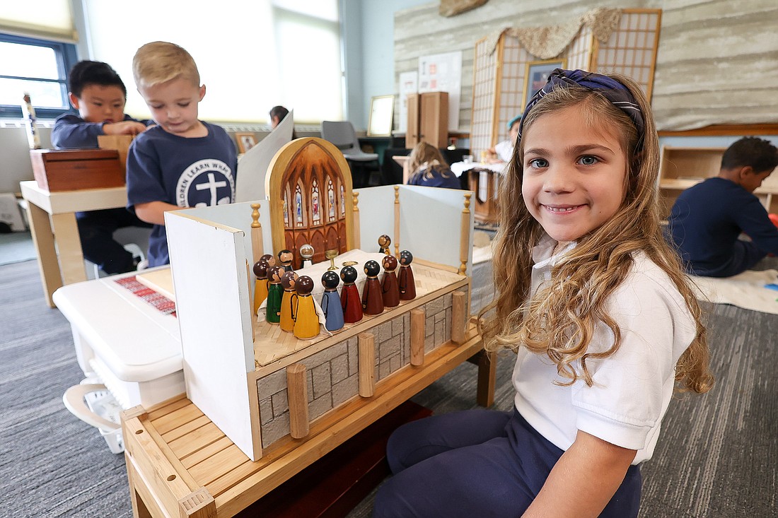 Catechesis of the Good Shepherd is an interactive, hands-on approach for children to learn the Catholic faith that is taught at St. Pius X School in Loudonville. (Photo provided)