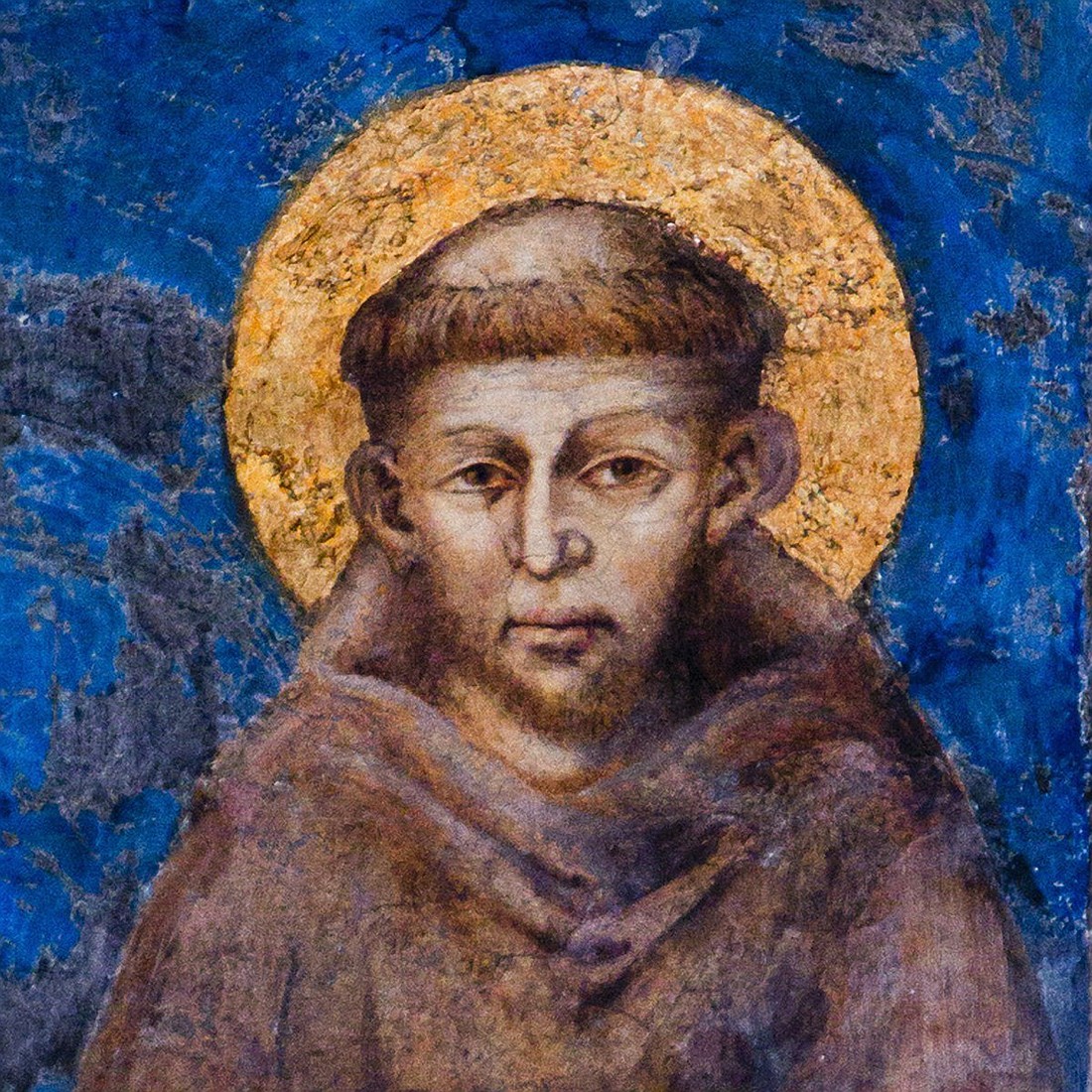 St. Francis of Assisi is depicted in this detail from a fresco in the Basilica of St. Francis in Assisi, Italy, in this file photo. (CNS photo/Octavio Duran)