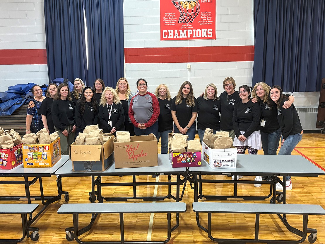 HOLY SPIRIT SCHOOL (EAST GREENBUSH): Teachers prepared 100 bagged lunches for Joseph’s House in Troy. Each bag had two sandwiches and a variety of snacks and were delivered to Joseph’s House. (Photo provided)