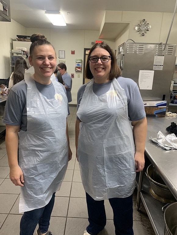 ST. MADELEINE SOPHIE SCHOOL (SCHENECTADY): The teachers helped serve lunches at Bethesda House, which has been serving the homeless and poor in Schenectady County since 1992. (Photo provided)