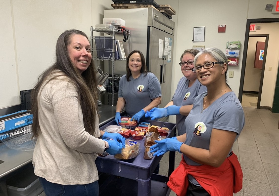 ST. MADELEINE SOPHIE SCHOOL (SCHENECTADY): The teachers helped serve lunches at Bethesda House, which has been serving the homeless and poor in Schenectady County since 1992. (Photo provided)