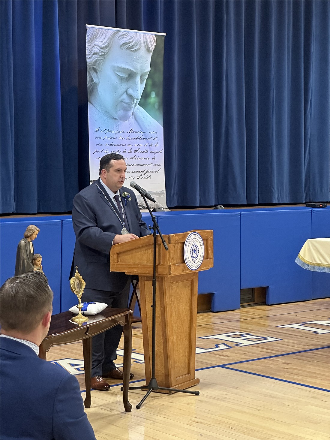 La Salle Institute welcomed their new school president, Kevin T. Calacone ’99, with an installation Mass on Nov. 24. (Photo provided)