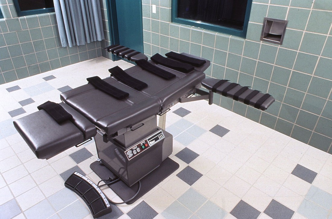 A file photo shows the lethal-injection chamber at the federal correction facility in Terre Haute, Ind. Among the first acts of his second term, President Donald Trump signed an executive order Jan. 20, 2025, calling for an expansion to the use of capital punishment. (OSV News photo/Federal Bureau of Prisons)