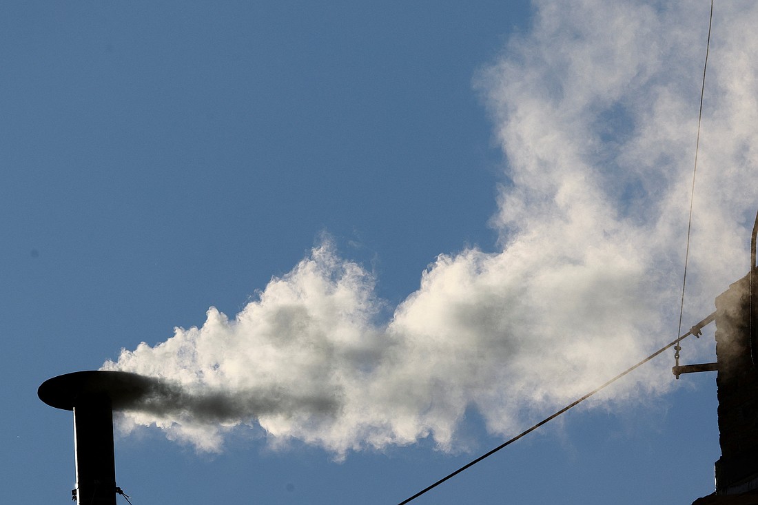 White smoke billows from the chimney of the Vatican's Sistine Chapel May 8, 2025, indicating a new pope has been elected. (OSV News photo/Yara Nardi Reuters)