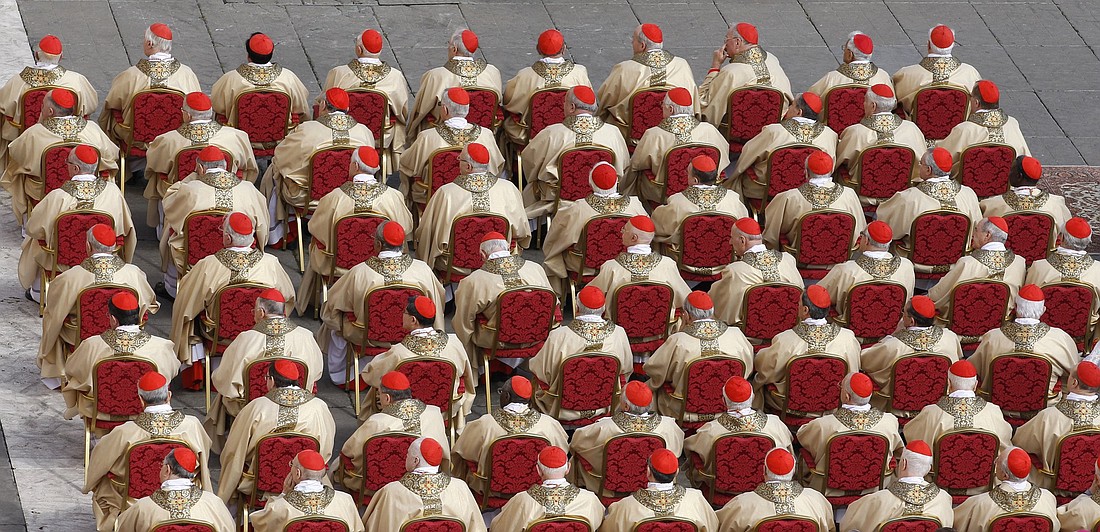 Cardinals attend Pope Francis' inaugural Mass in St. Peter's Square at the Vatican March 19, 2013. (CNS photo/Paul Haring)