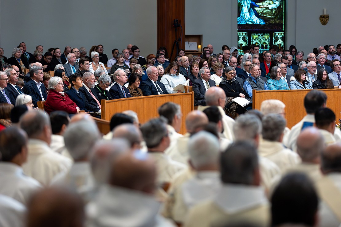 The faithful are seen during the Installation Mass. (Patrick Dodson photo for The Evangelist)