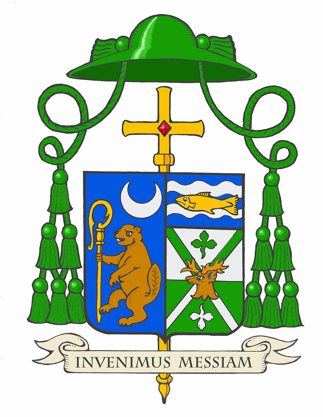 Blazon and the Armorial Bearings of the Most Reverend Mark O’Connell, JCD XI Bishop of Albany