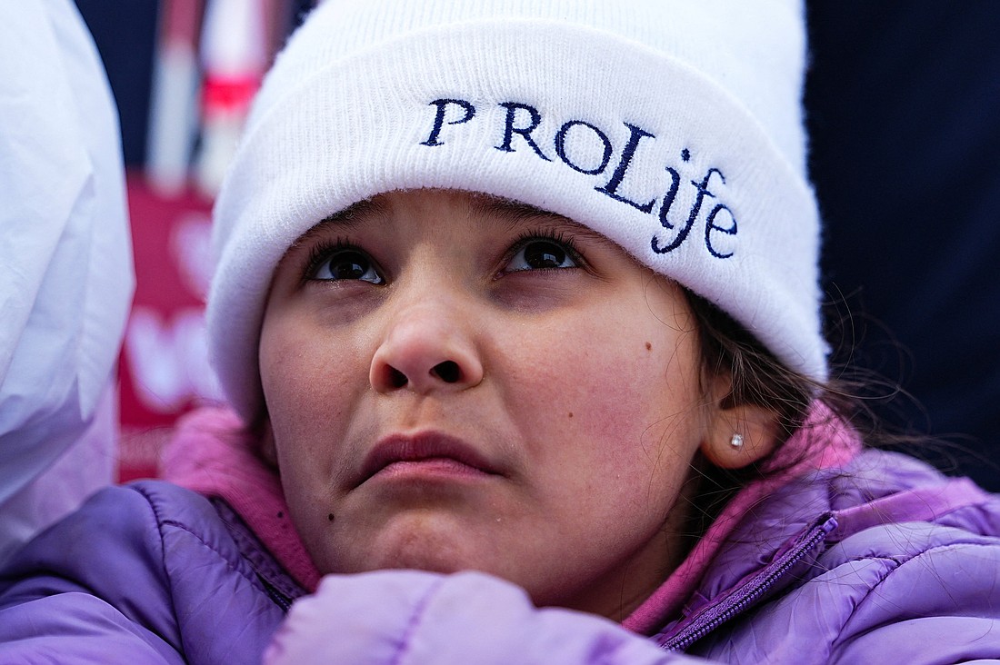A child looks on during the 53rd annual March for Life rally in Washington Jan. 23, 2026. (OSV News photo/Aaron Schwartz, Reuters).