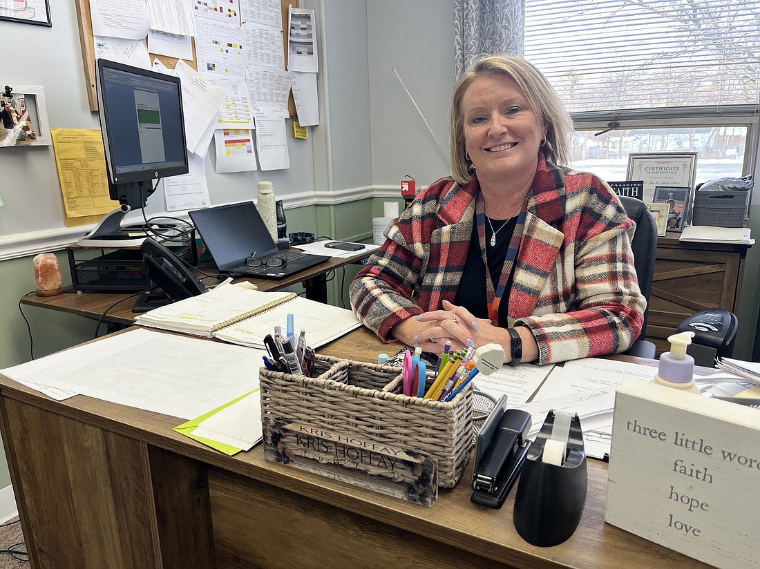 Kristine Hoffay said about receiving The Bishop of Albany Distinguished Administrator Award: “I do this job because I love it, I don't do it for the recognition. I’m not someone who enjoys the spotlight. I’d rather be doing the behind-the-scenes stuff … It’s an honor.” (Emily Benson photo)