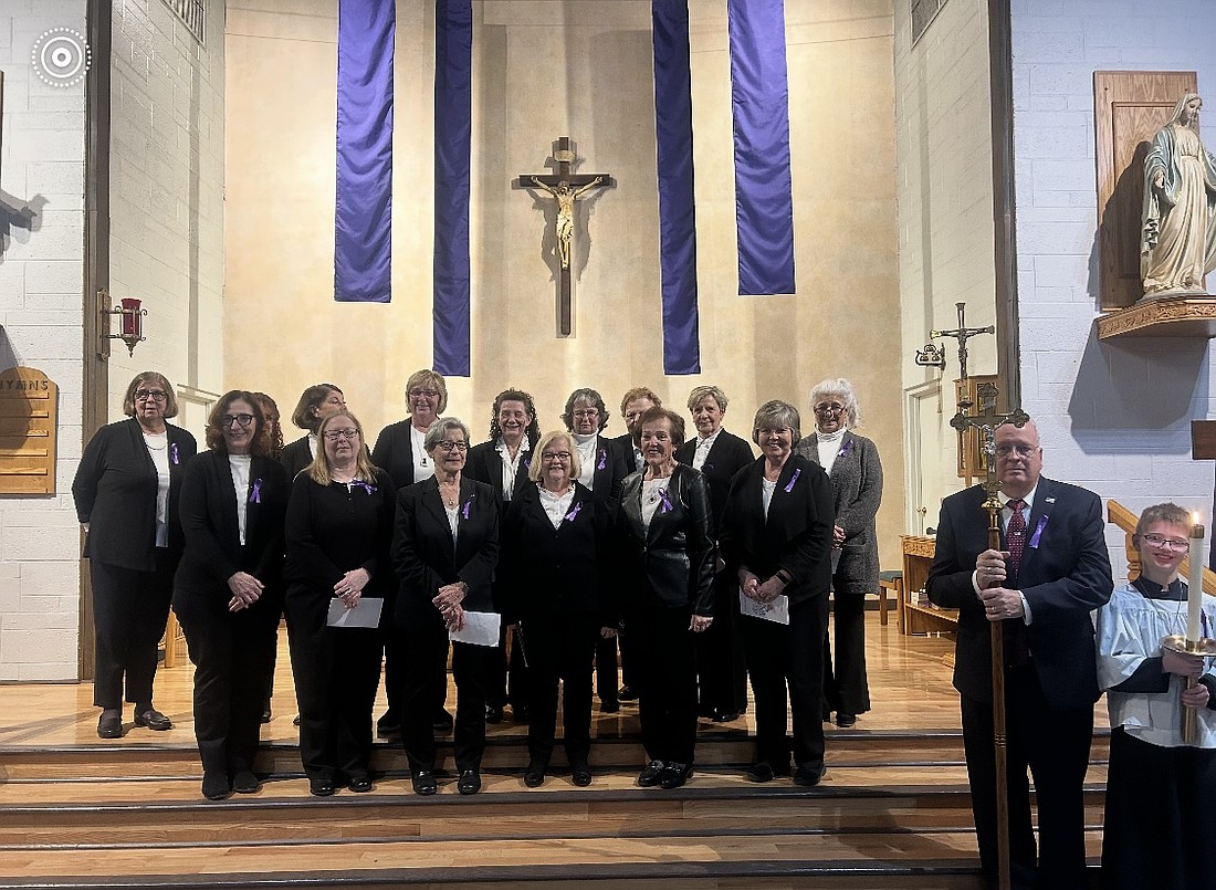 Volunteers and readers from A Nurse’s Way of the Cross at St. Jude the Apostle in Wynantskill are shown after the 2025 event. (Provided photo)