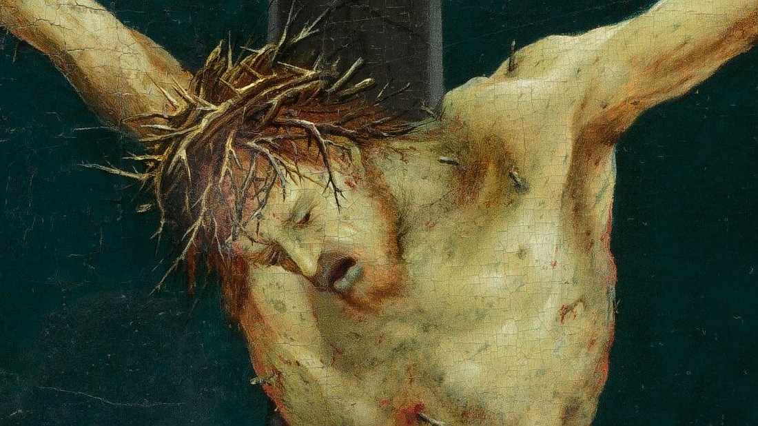 This is a detail of a painting by Matthias Grunewald entitled "The Small Crucifixion." (OSV News photo/Samuel H. Kress Collection via National Gallery of Art)