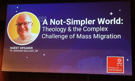 Principles from the Church’s social teaching, plus historical experience, will help people form “a more detached spiritual view without being one of the players in the territorial political game,” said Father Bernard Mulcahy, OP, speaking at the Catholic ministry center on the Rensselaer Polytechnic Institute campus on April 8.