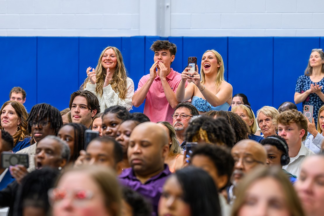 Family members applaud graduates during the commencement exercises on May 22 at the Academy of the Holy Names in Albany. (Vincent Giordano photo for The Evangelist)