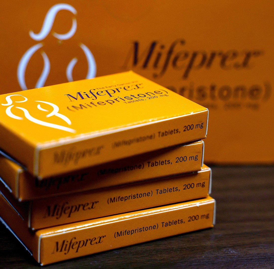 Boxes of mifepristone under the label Mifeprex are seen April 9, 2024, at Alamo Women's Clinic in Carbondale, Ill. On the fourth anniversary of the Dobbs v. Jackson Women’s Health Organization decision by the U.S. Supreme Court June 24, 2026, the U.S. bishops' pro-life chair and pro-life leaders pointed to abortion pills as among key challenges for protecting the lives of unborn children. (OSV News photo/Evelyn Hockstein, via Reuters)