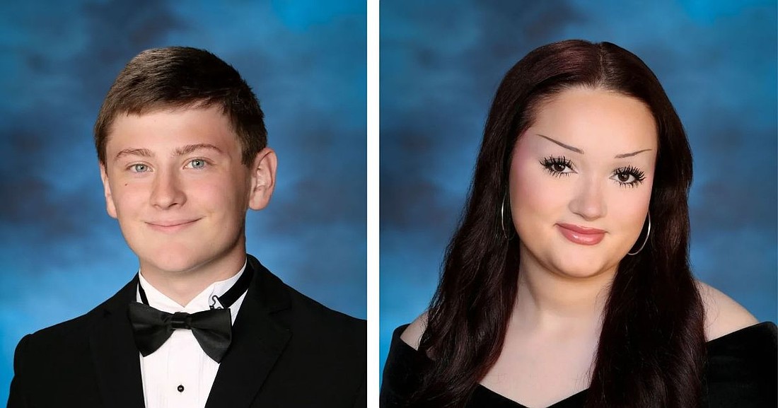 Philip Tranchina, Valedictorian, and Isabella Lamere, Salutatorian, for Saratoga Central Catholic Class of 2026.