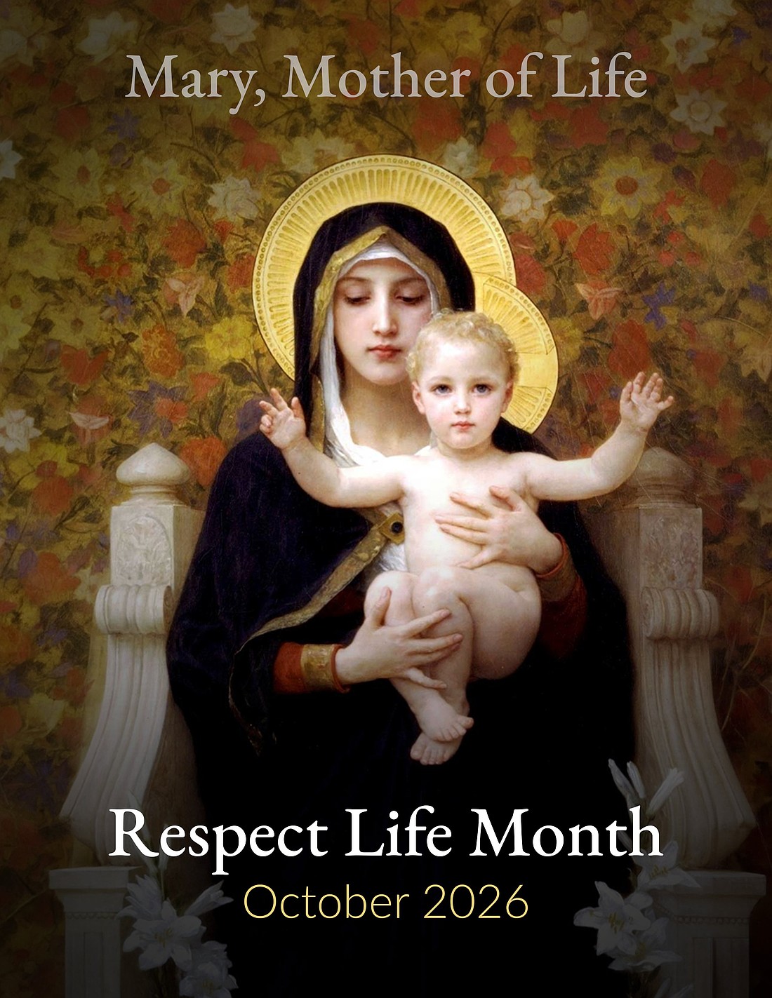 This illustration is included in the materials for the 2026 U.S. bishops’ Respect Life Month, observed every October by the U.S. Catholic Church. In a Sept. 29 statement, Bishop Daniel E. Thomas of Toledo, Ohio, chairman of the U.S. bishops’ pro-life committee, urged the faithful to mark Respect Life Month with prayer for an end to abortion and action to stop use of the abortion pill. (OSV News photo/USCCB)