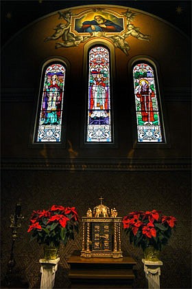 St. Anthony’s Church in Schenectady restoration includes a refurbished sanctuary with all new stained glass. (Cindy Schultz photos)