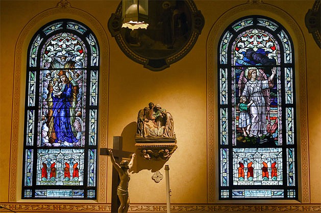 St. Anthony’s Church in Schenectady restoration includes a refurbished sanctuary with all new stained glass. (Cindy Schultz photos)