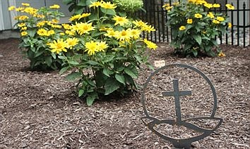 A dedication and blessing for Serena House Memorial Garden