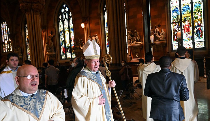 Bishop Edward B. Scharfenberger celebrated Easter Sunday Mass at the Cathedral of the Immaculate Conception in Albay on April 17. Here is a pictorial look back!  Caption: Bishop Scharfenberger processes out of the church following Easter Mass.  Photos by Cindy Schultz