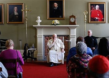 Pope entrusts new relationship with Indigenous to three holy women  