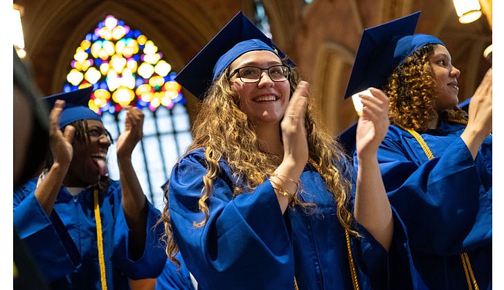 The 44th - and final - Bishop Maginn High School Commencement Ceremony was held at the Cathedral of the Immaculate Conception in Albany on June 24.The high school closed due to declining enrollment.   Thomas Killips photo for The Evangelist 