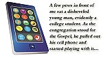 An iPhone at Mass
