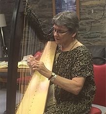 Copake Falls harpist brings sacred sounds to parish, patients 