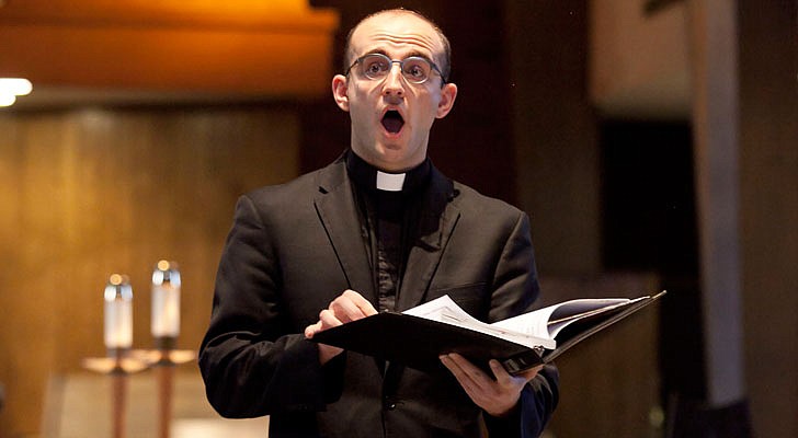 The 2019 Concert for Vocations was held on Tuesday, Aug. 6, at St. Pius X Church in Loudonville. The evening started with a holy hour and benediction from Bishop Edward B. Scharfenberger and was followed by a concert by the priests, seminarians, deacons and religious of the Diocese of Albany.   Photo: Father Sam Bellafiore sings “Every Valley Shall Be Exalted” from Handel’s Messiah.  Photos by Nate Whitchurch